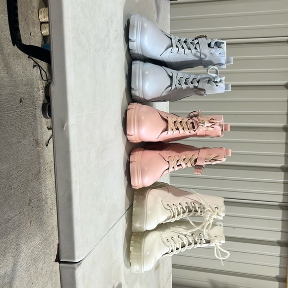 Shoe dazzle, size 8, pink, blue, white - Picture 1 of 8